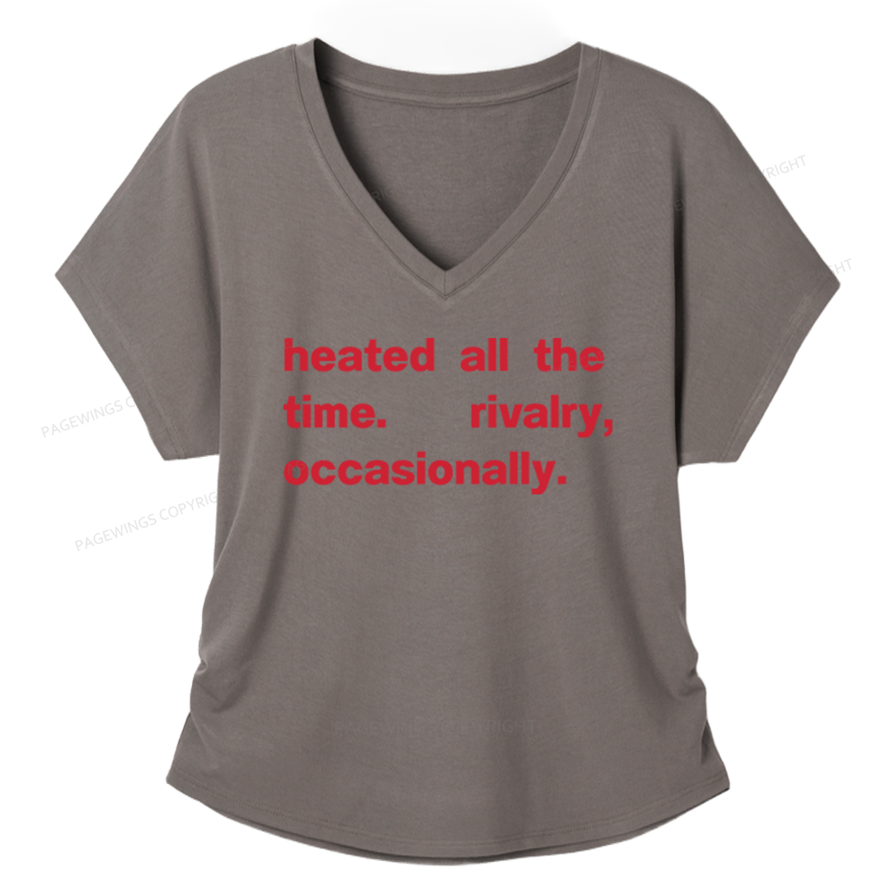 Pagewings The Time Rivalry Occasionally Soft Women's Modal V-neck T-shirt