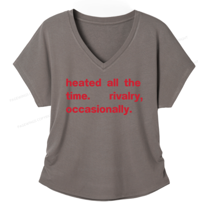 Pagewings The Time Rivalry Occasionally Soft Women's Modal V-neck T-shirt