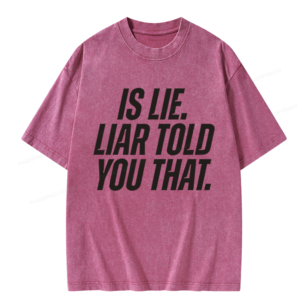 Pagewings Is Lie Liar Told You That Unisex Washed T-shirt