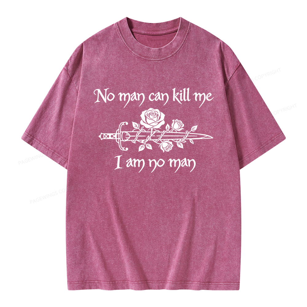 Pagewings I Am No Man Unisex Washed T-shirt