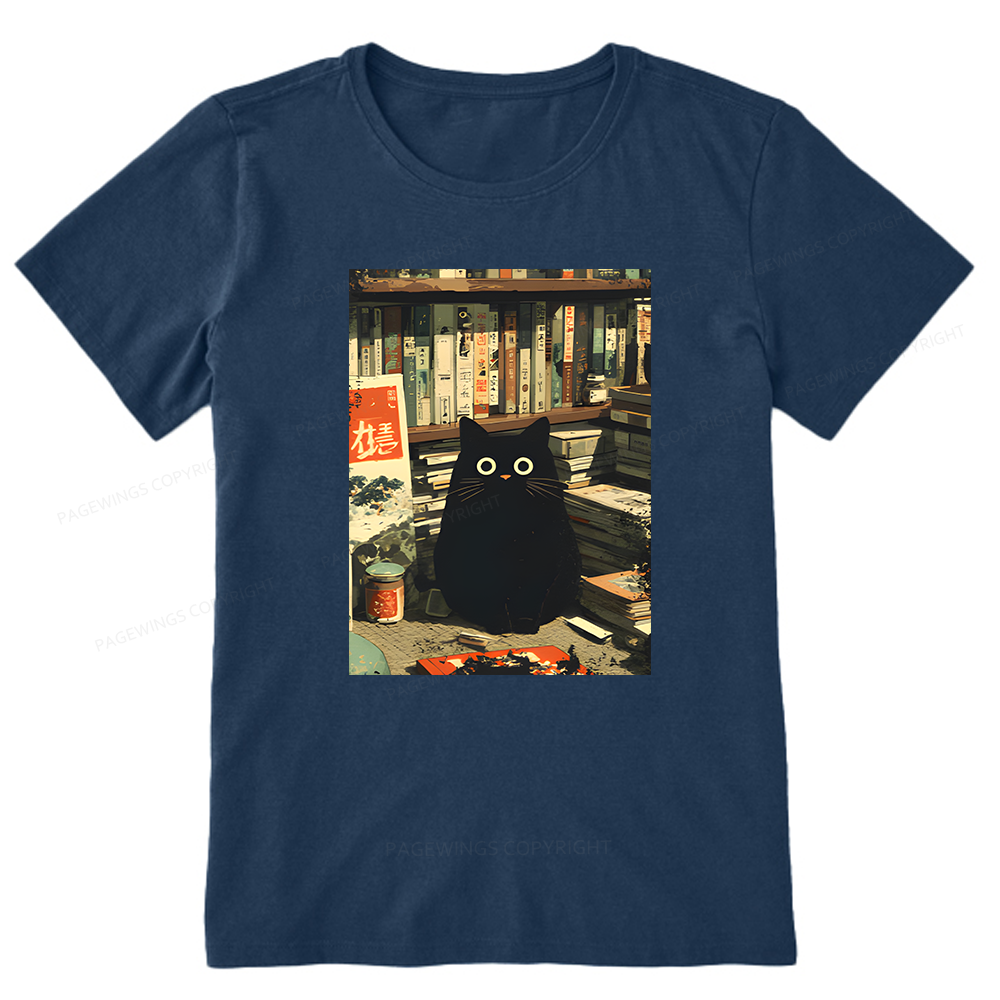 Pagewings Cat Book Lovers Librarian Unisex Classic T-shirt