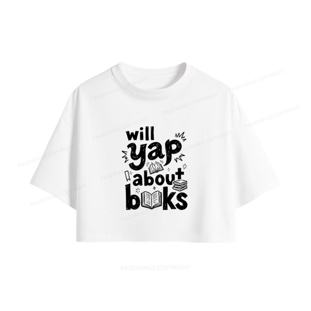 Pagewings Will Yap About Books Women Crop Tops