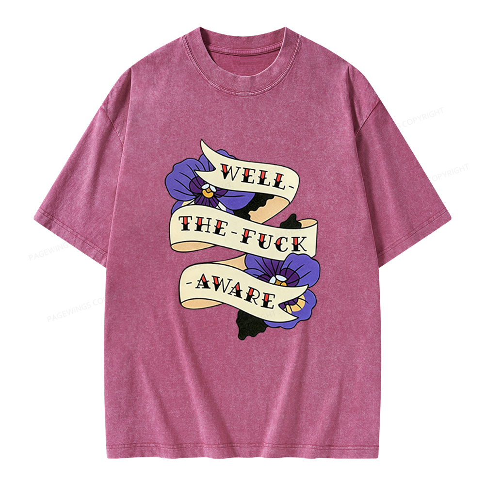 Pagewings Fantasy Books Lover Unisex Washed T-shirt