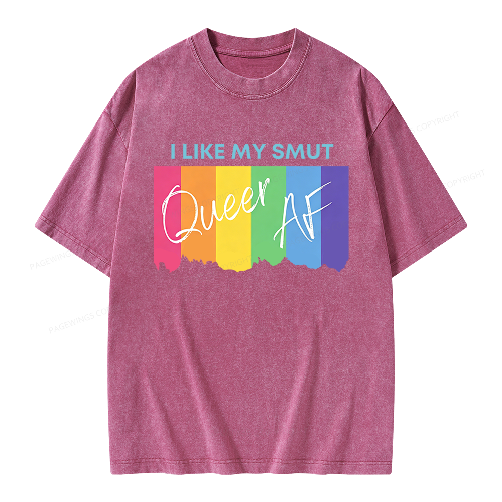 Pagewings Queer Smut Unisex Washed T-shirt
