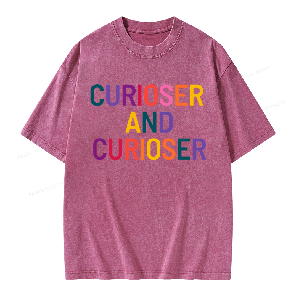 Pagewings Curioser Unisex Washed T-shirt