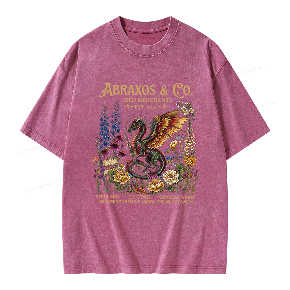 Pagewings Fantasy Books Lover Unisex Washed T-shirt