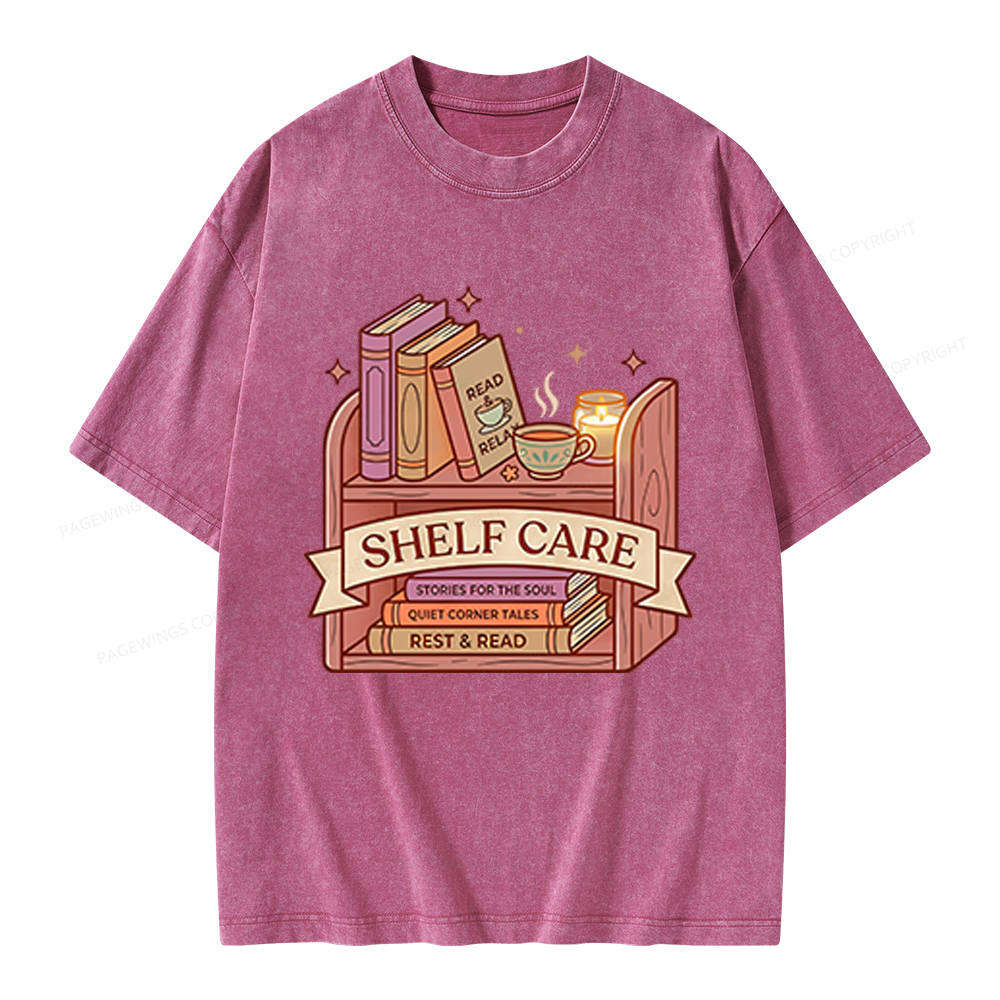 Pagewings Shelf Care Unisex Washed T-shirt