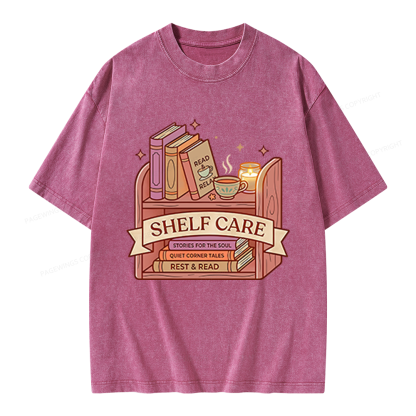 Pagewings Shelf Care Unisex Washed T-shirt