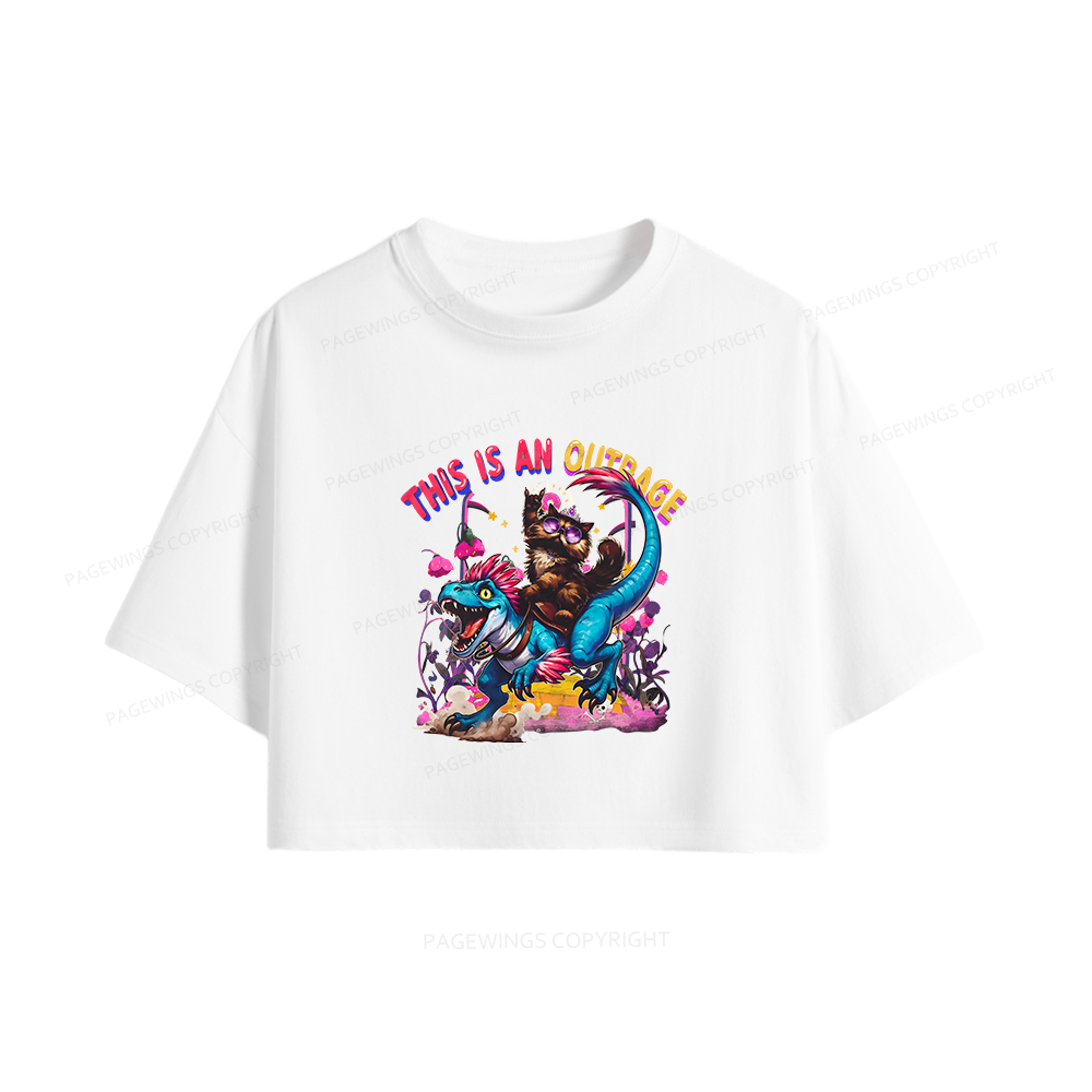 Pagewings This Is An Outrage Women Crop Tops