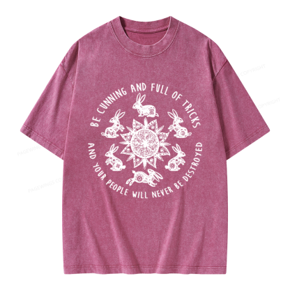 Pagewings Be Cunning And Full Of Tricks Unisex Washed T-shirt