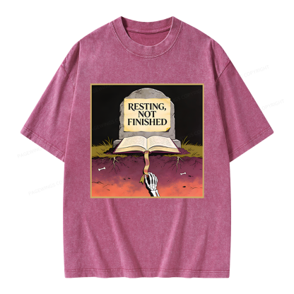 Pagewings Resting Not Finished Unisex Washed T-shirt