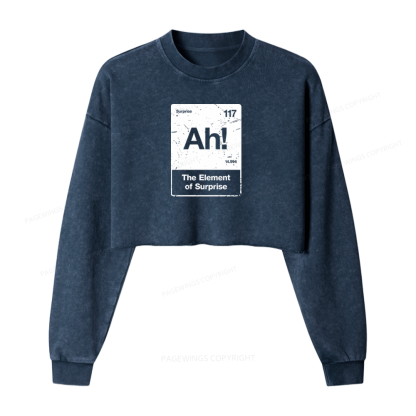 Pagewings The Element Of Surprise Washed Crop Sweatshirt