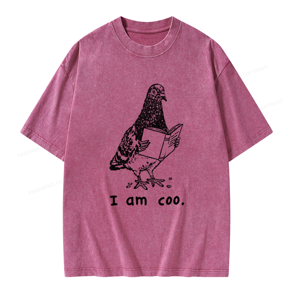 Pagewings I Am Coo Unisex Washed T-shirt