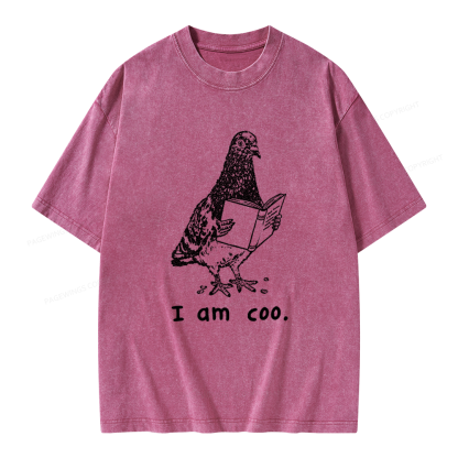 Pagewings I Am Coo Unisex Washed T-shirt