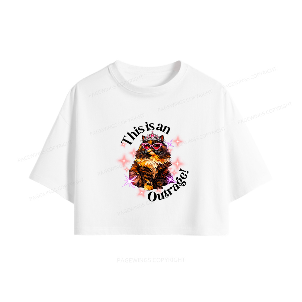 Pagewings This Is An Outrage Women Crop Tops