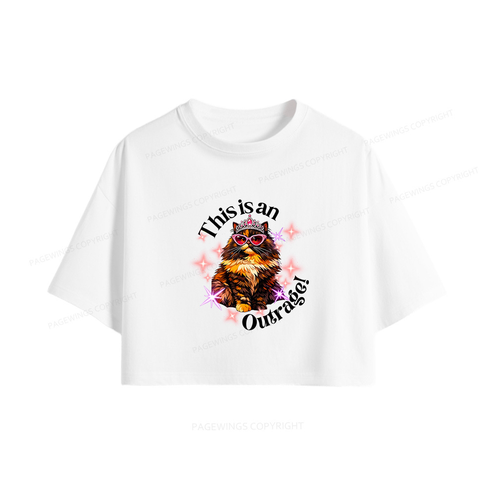 Pagewings This Is An Outrage Women Crop Tops
