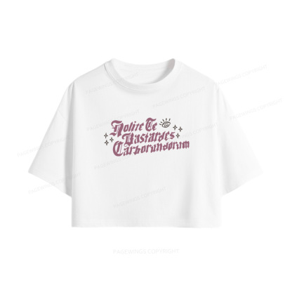 Pagewings Don't Let the Bastards Grind You Down Women Crop Tops