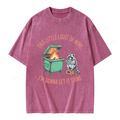 Pagewings This Little Light Of Mine Unisex Washed T-shirt