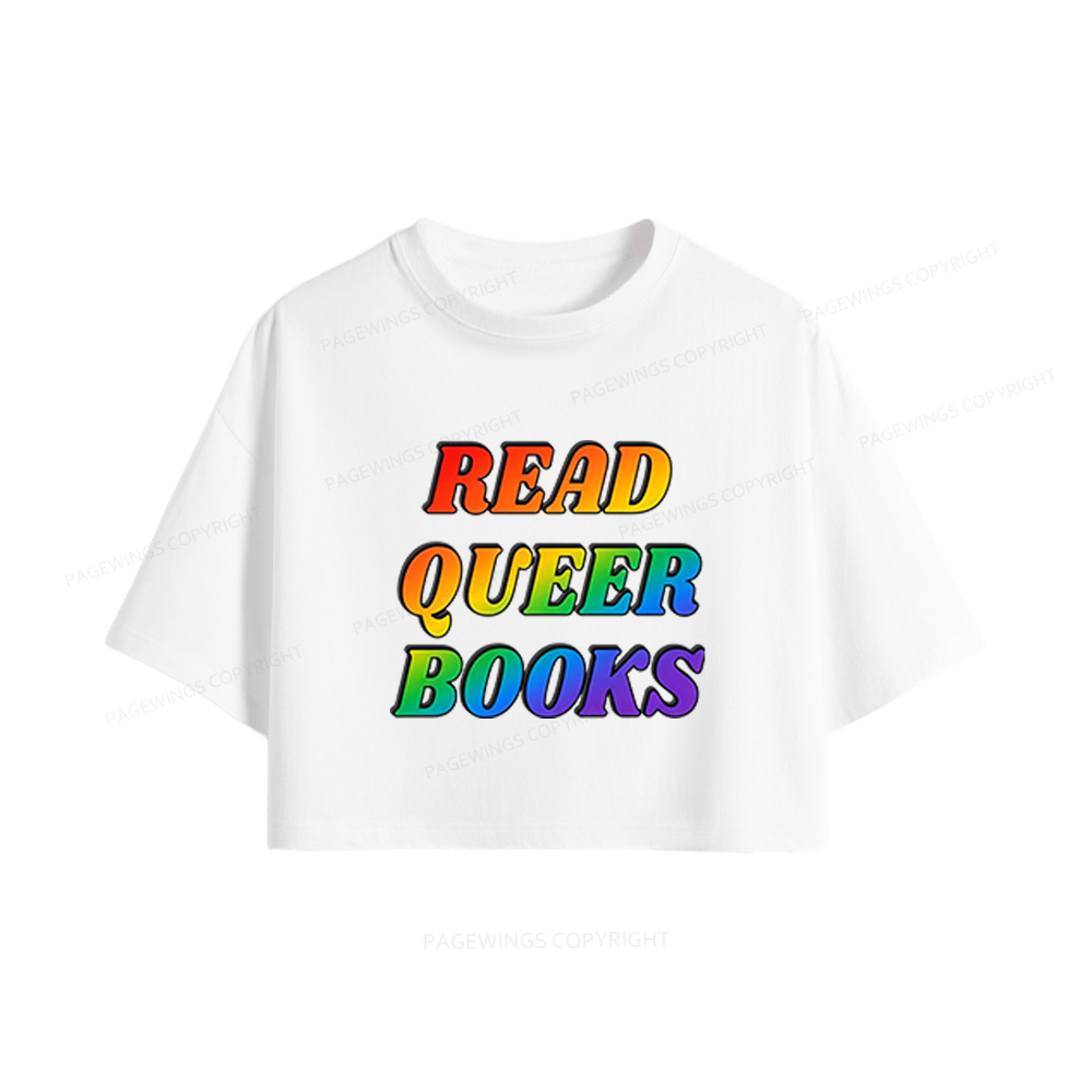Pagewings Queer Books Women Crop Tops