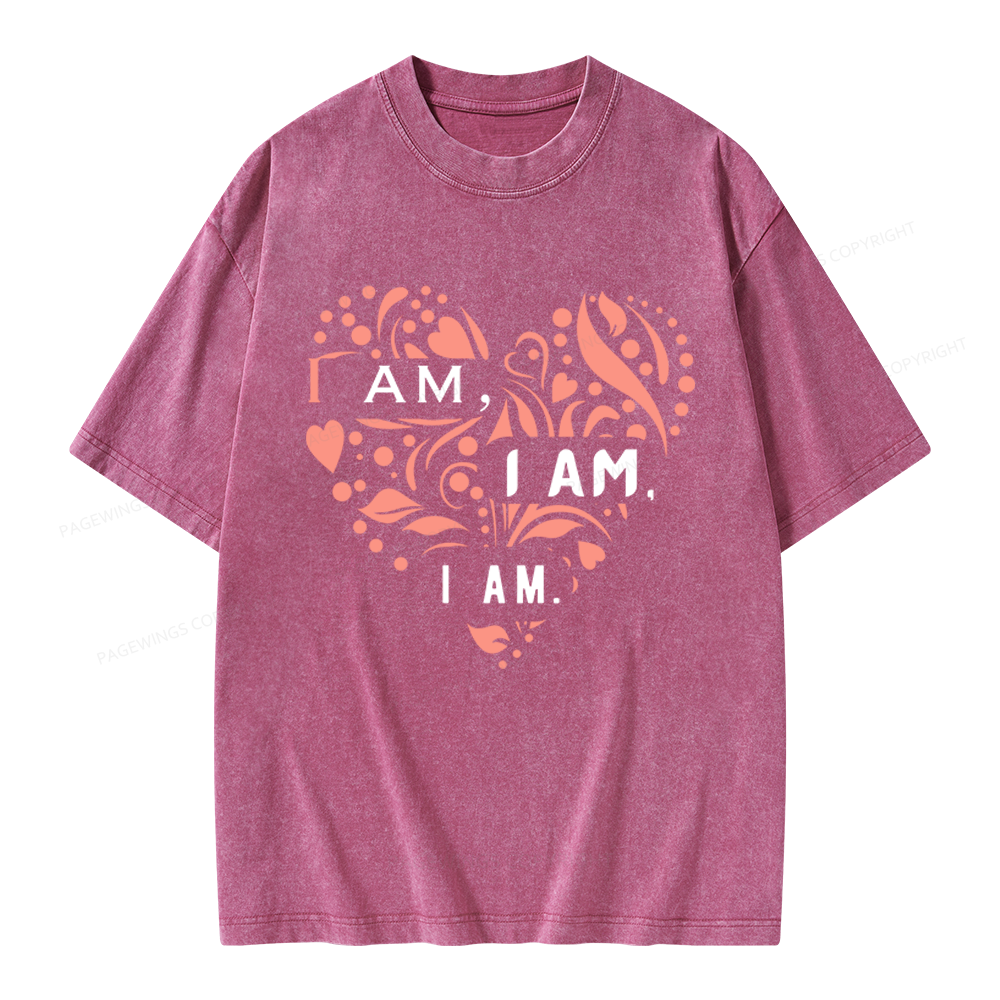 Pagewings I Am Unisex Washed T-shirt