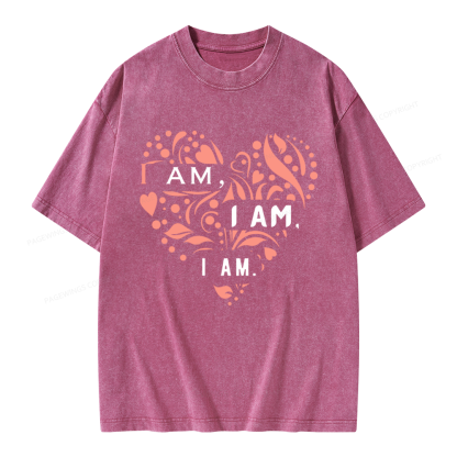 Pagewings I Am Unisex Washed T-shirt