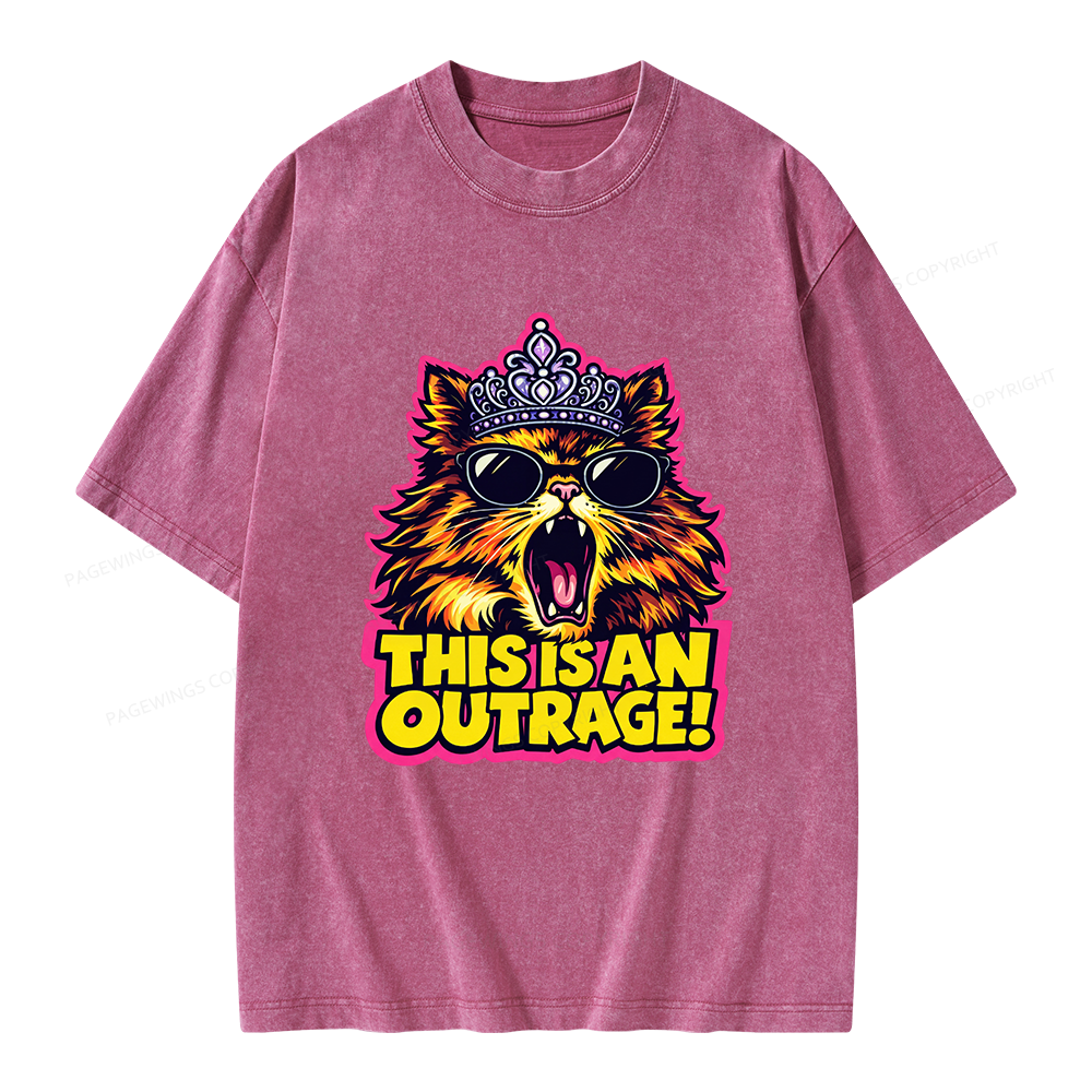 Pagewings This Is An Outrage Unisex Washed T-shirt