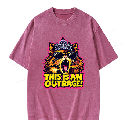 Pagewings This Is An Outrage Unisex Washed T-shirt