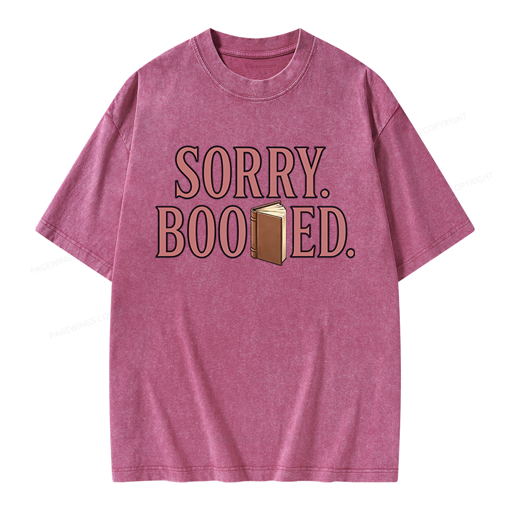 Pagewings Sorry Booked Unisex Washed T-shirt
