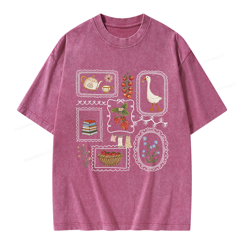 Pagewings Book Lover Unisex Washed T-shirt