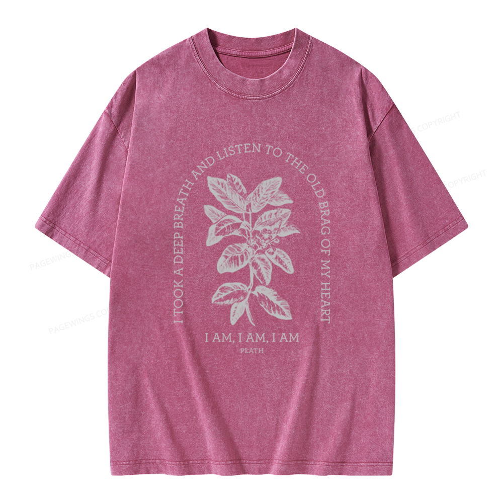 Pagewings Poet Bookish Unisex Washed T-shirt