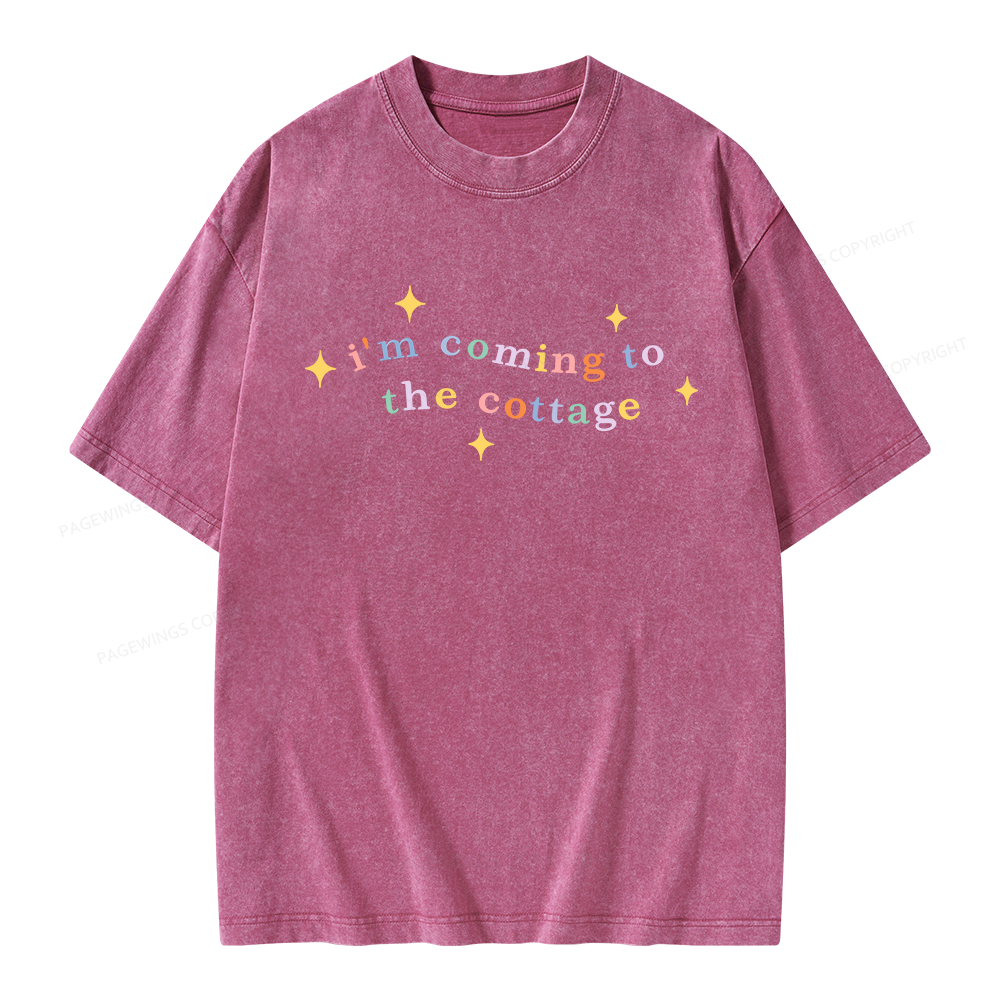 Pagewings I'm Coming To The Cottage Unisex Washed T-shirt