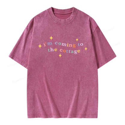 Pagewings I'm Coming To The Cottage Unisex Washed T-shirt