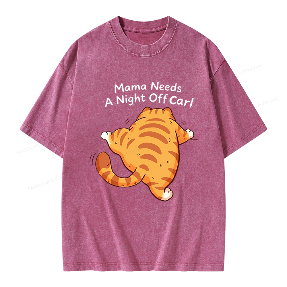 Pagewings Mama Needs A Night Off Unisex Washed T-shirt