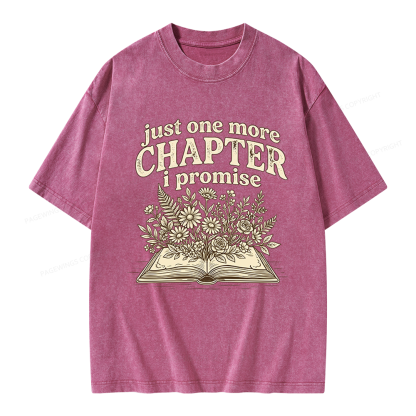 Pagewings Just One More Chapter I Promise Unisex Washed T-shirt