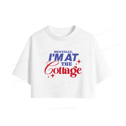 Pagewings I'm at the Cottage Women Crop Tops