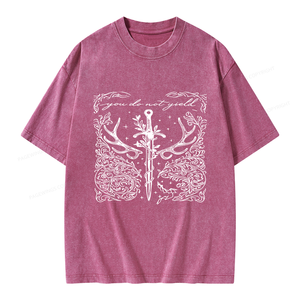 Pagewings You Do Not Yield Unisex Washed T-shirt
