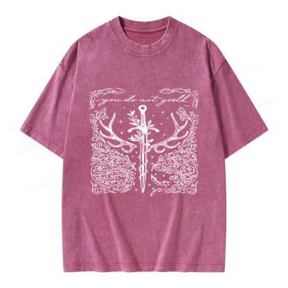 Pagewings You Do Not Yield Unisex Washed T-shirt