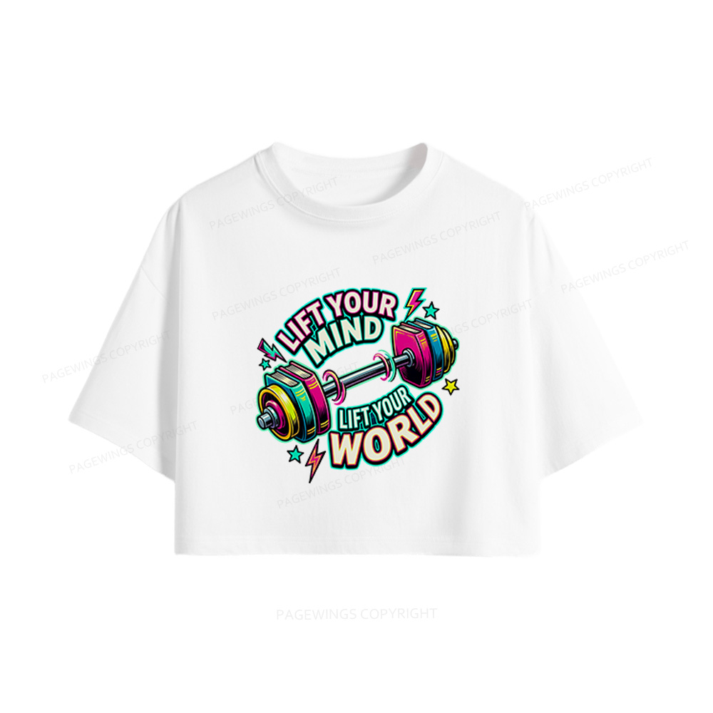 Pagewings Lift Your Mind Lift Your World Women Crop Tops