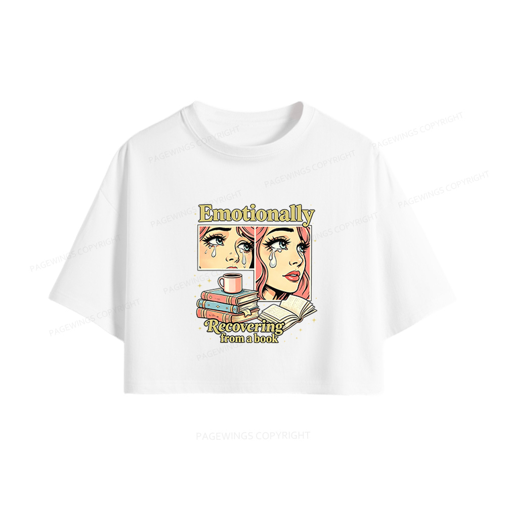 Pagewings Emotionally Recovering From A Book Women Crop Tops