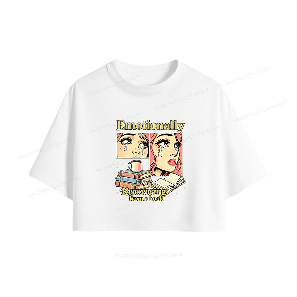Pagewings Emotionally Recovering From A Book Women Crop Tops