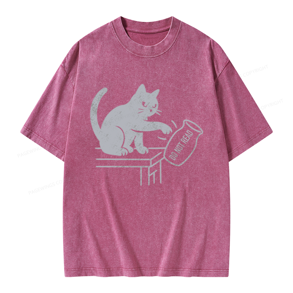 Pagewings Do Not Read Unisex Washed T-shirt