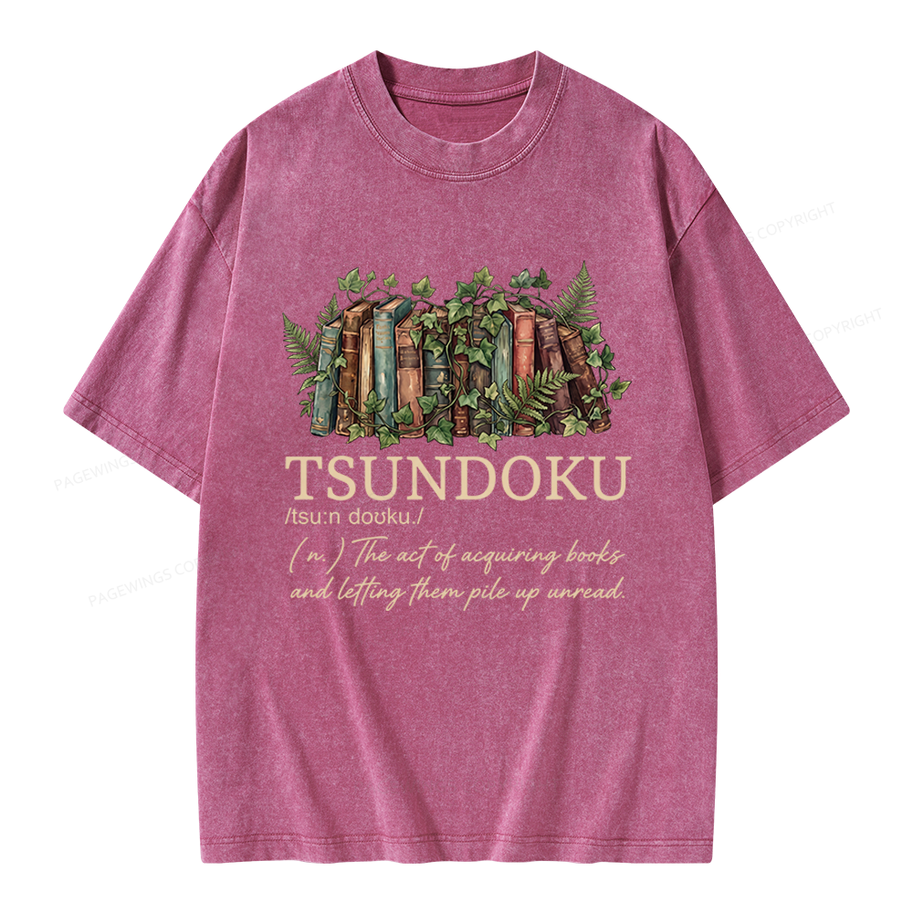 Pagewings Tsundoku Unisex Washed T-shirt