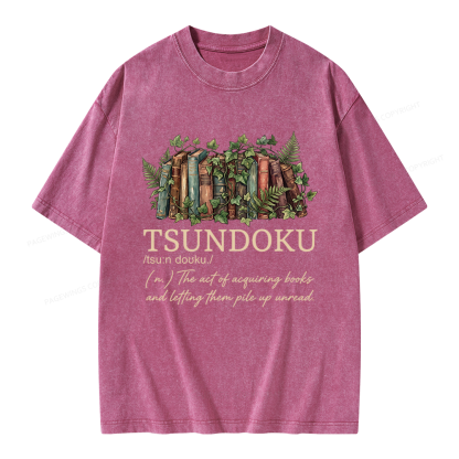 Pagewings Tsundoku Unisex Washed T-shirt