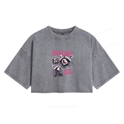 Pagewings And I Would Rather Be Reading Women's Washed Cropped T-shirt