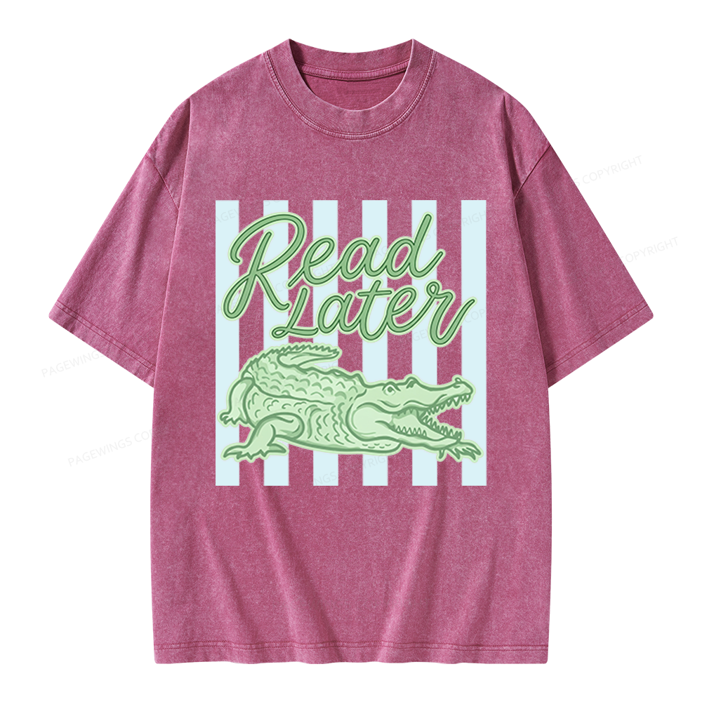 Pagewings Read Later Unisex Washed T-shirt