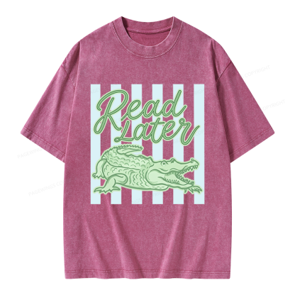 Pagewings Read Later Unisex Washed T-shirt