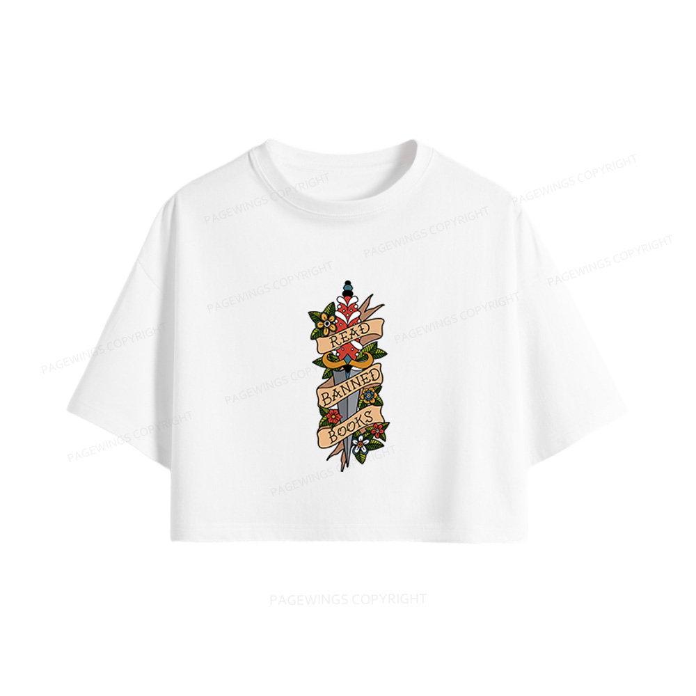 Pagewings Banned Books Women Crop Tops