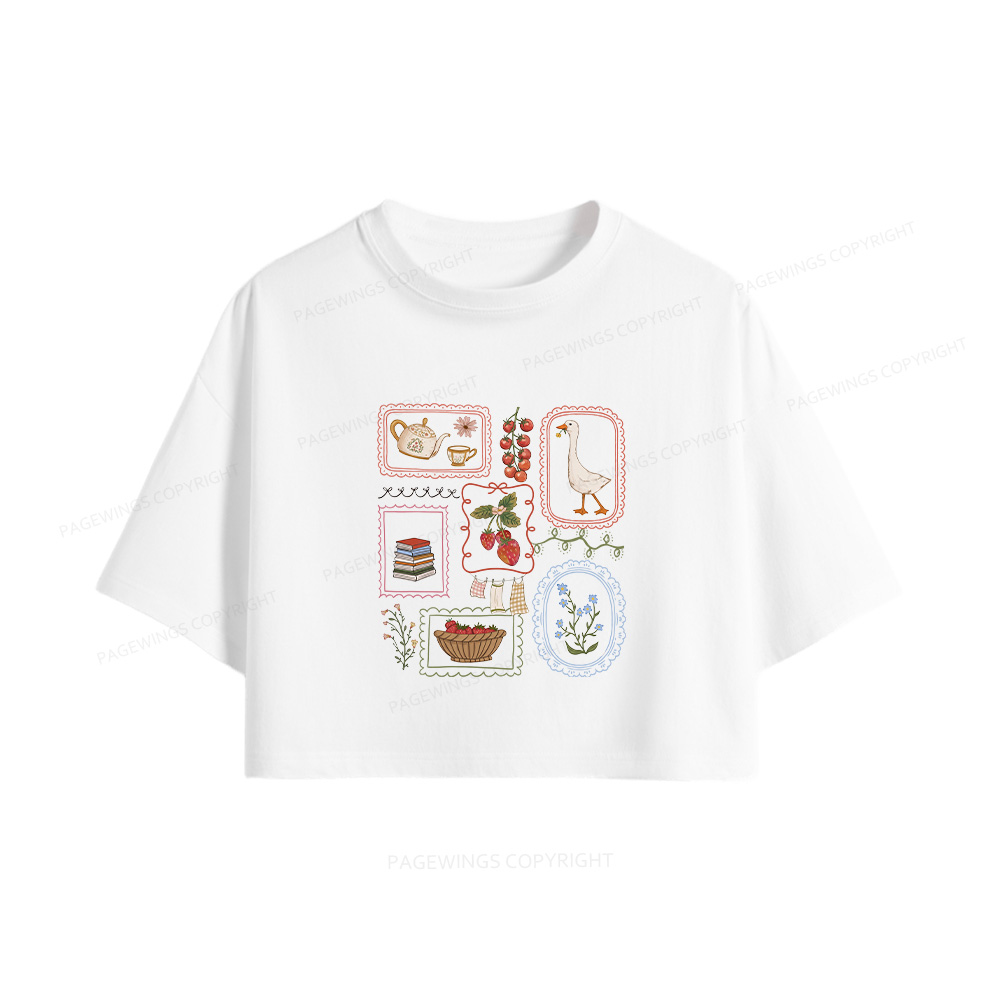 Pagewings Book Lover Women Crop Tops