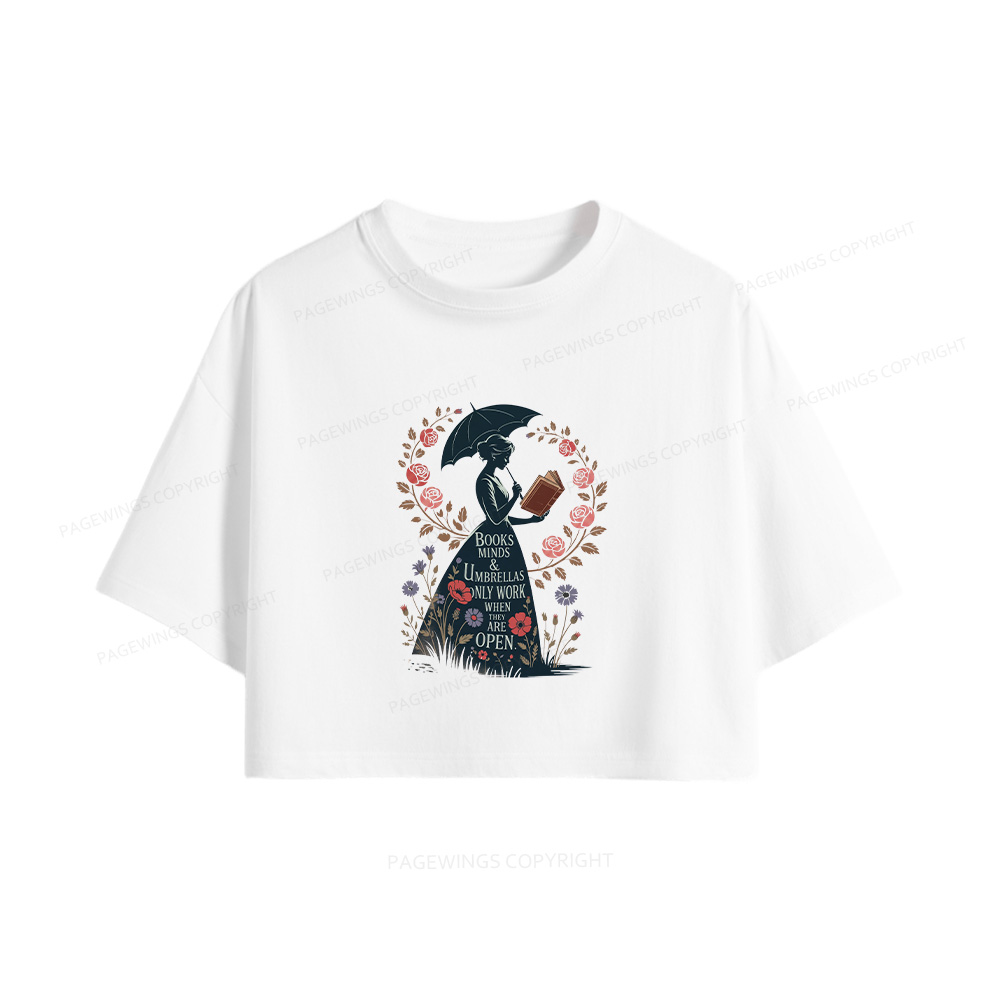Pagewings Books Minds Women Crop Tops
