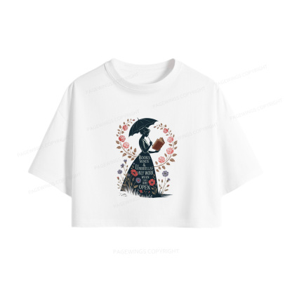 Pagewings Books Minds Women Crop Tops